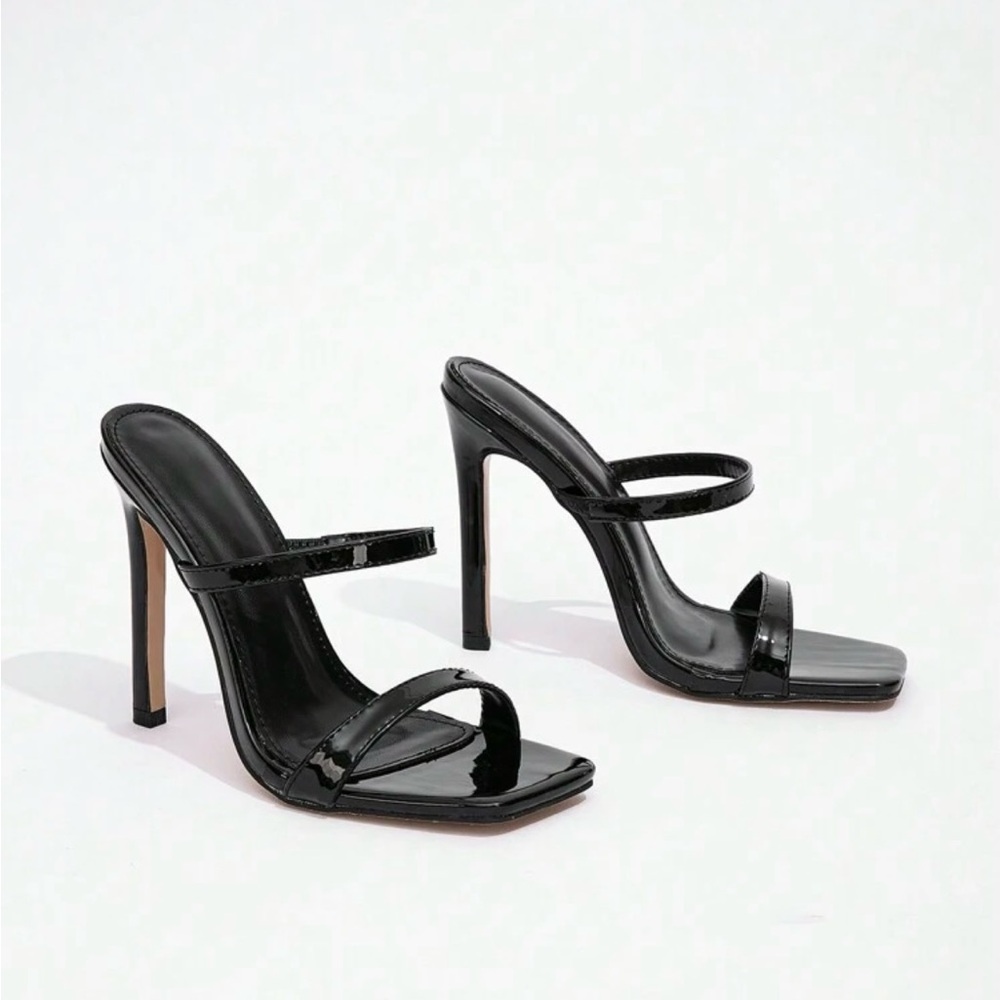 New Size 5 Black Patent Leather Heels